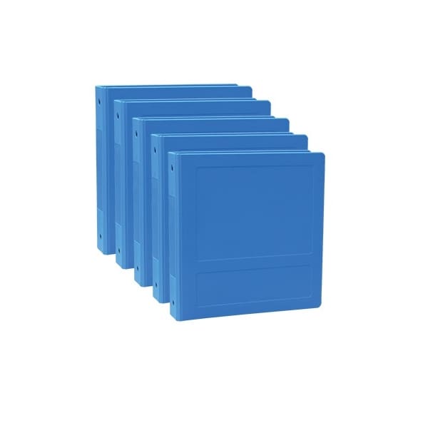 1 Inch Side Open 3 Ring Binder In Med Blue, PK5